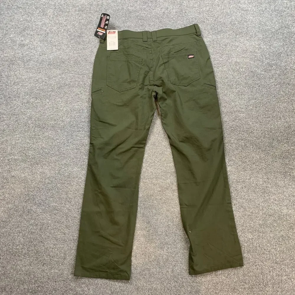 Dickies Pants Mens 36 Green Ripstop Range Relaxed Fit Cotton Utility Work